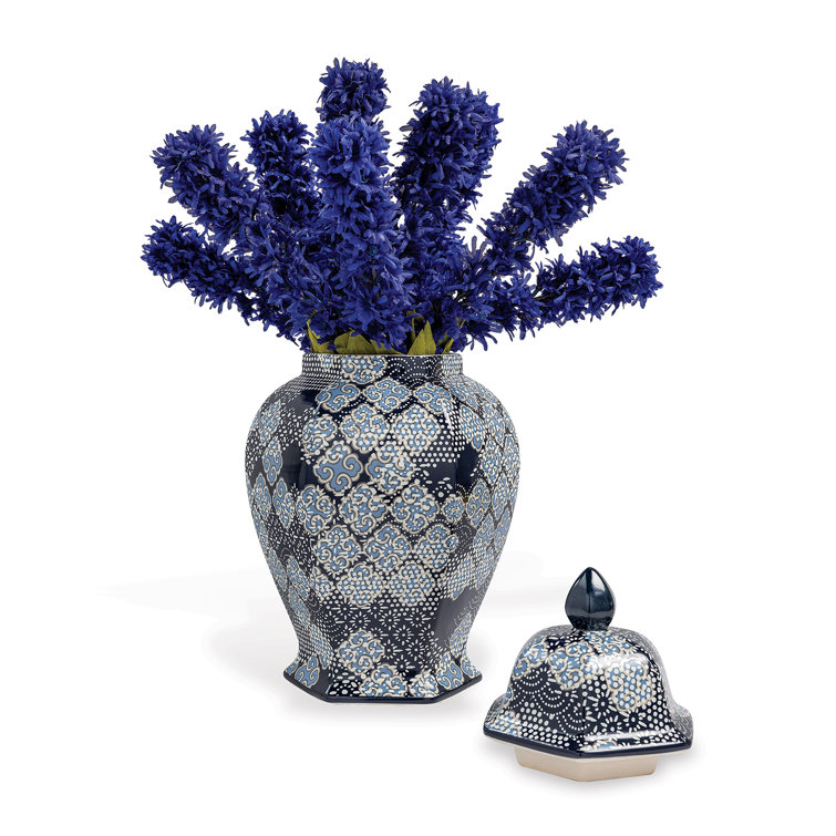 Blue and White Porcelain Batik Pattern Jar