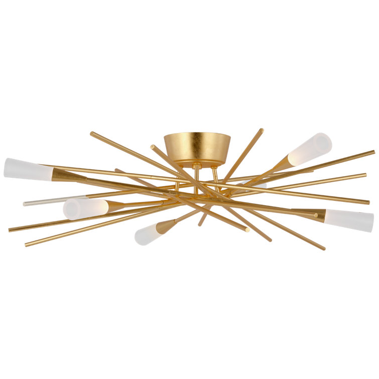 Stellar Gild 28" Modern LED Semi Flush Mount Light