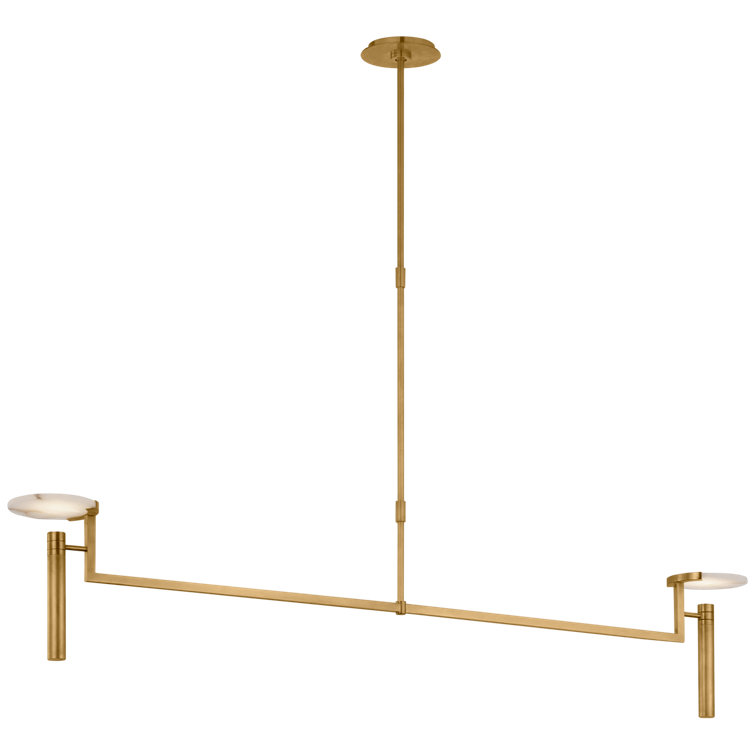 Antique Brass 60-Inch LED Linear Chandelier