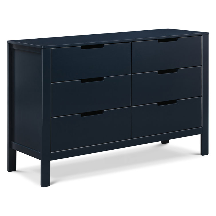 Navy Double Nursery Dresser with Six Drawers