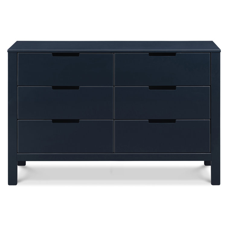 Navy Double Nursery Dresser with Six Drawers