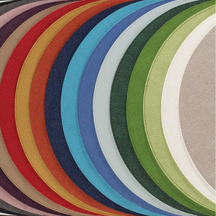 Forest Green Vinyl Round Placemat Set