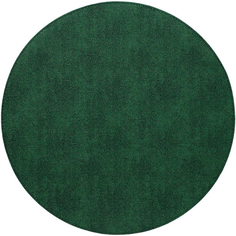 Forest Green Vinyl Round Placemat Set
