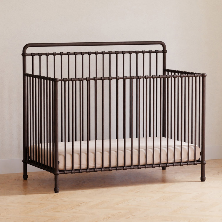 Vintage Iron Black Convertible Toddler Crib