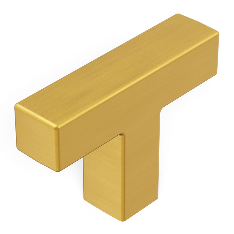 Skylight Collection Brushed Golden Brass T-Handle Cabinet Knob