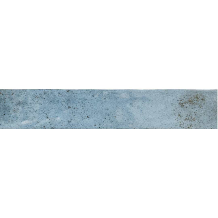 Ibiza 2" x 10" Blue Glossy Ceramic Subway Tile