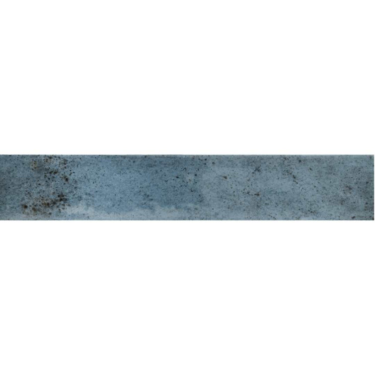 Ibiza 2" x 10" Blue Glossy Ceramic Subway Tile