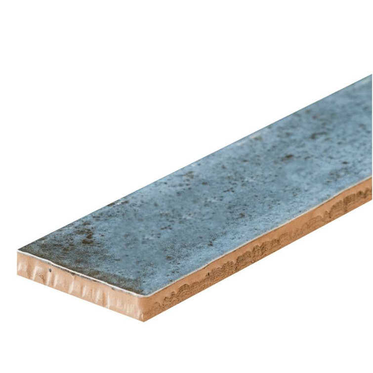 Ibiza 2" x 10" Blue Glossy Ceramic Subway Tile