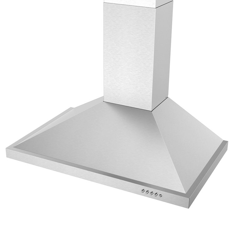 Streamline 30-Inch Stainless Steel Wall Mounted Range Hood with Charcoal Filter