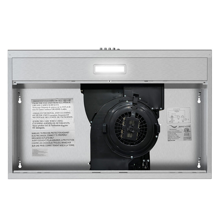 Streamline 30-Inch Stainless Steel Under Cabinet Range Hood with Charcoal Filter