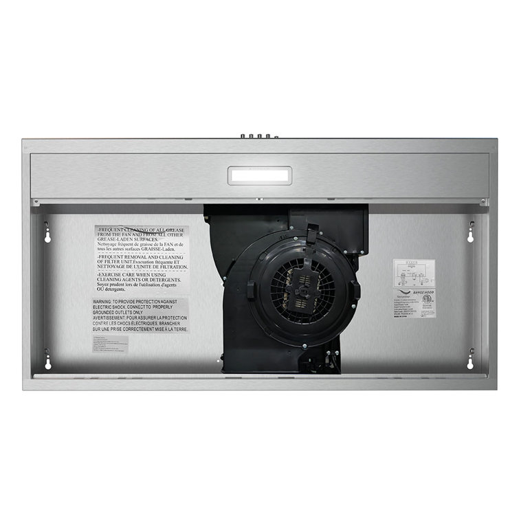 Streamline 36" Stainless Steel Under Cabinet Range Hood with Charcoal Filter