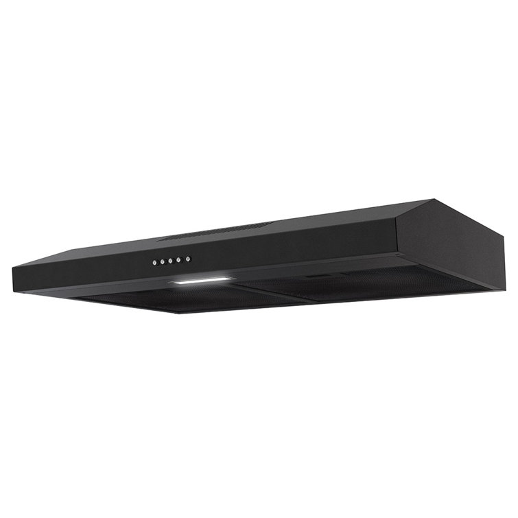 Streamline 30" Black Stainless Steel Under Cabinet Range Hood with LED Light