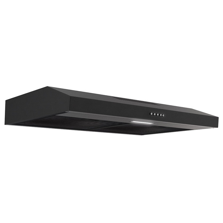 Streamline 30" Black Stainless Steel Under Cabinet Range Hood with LED Light