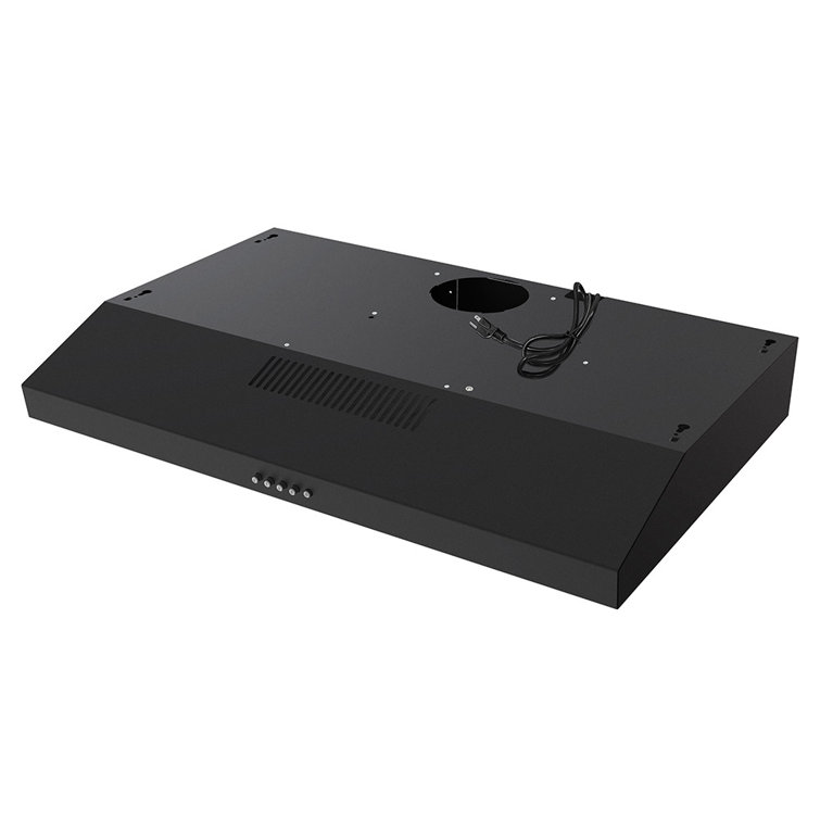 Streamline 30" Black Stainless Steel Under Cabinet Range Hood with LED Light