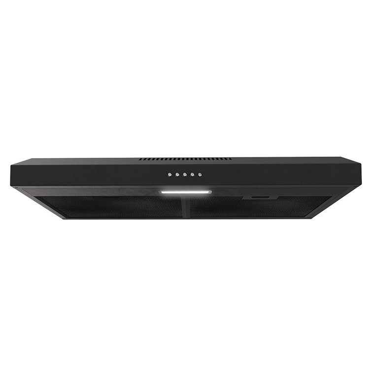 Streamline 30" Black Stainless Steel Under Cabinet Range Hood with LED Light