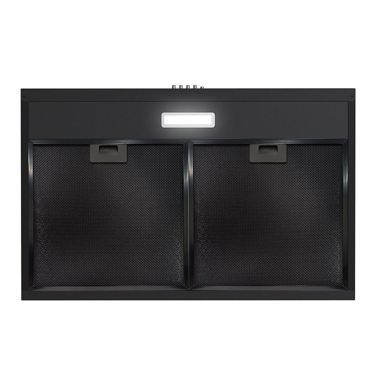 Streamline 30" Black Stainless Steel Under Cabinet Range Hood with LED Light