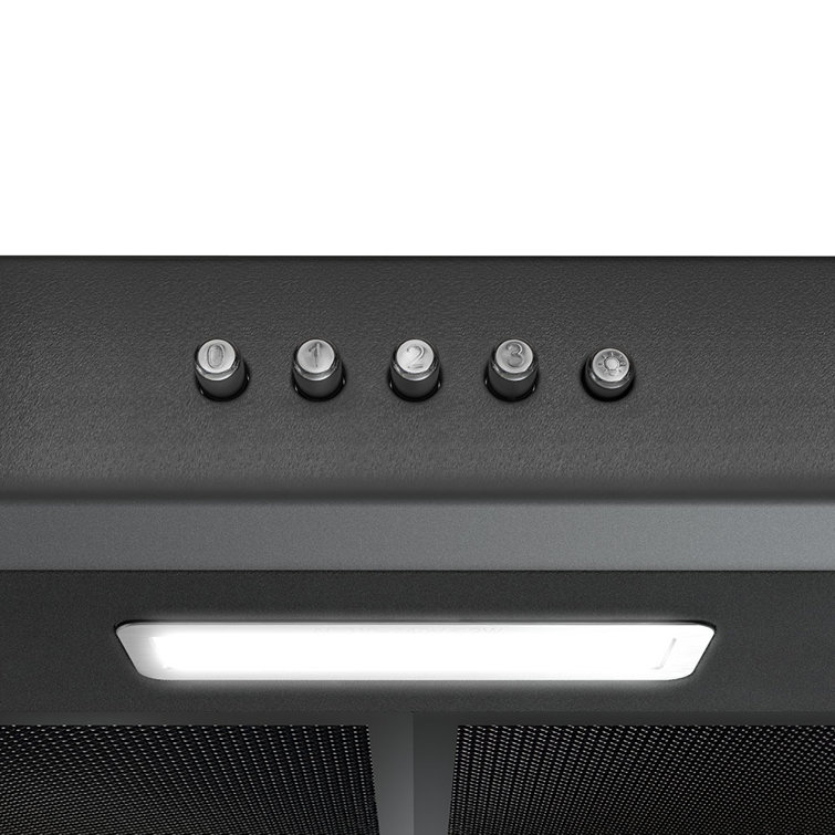 Streamline 30" Black Stainless Steel Under Cabinet Range Hood with LED Light