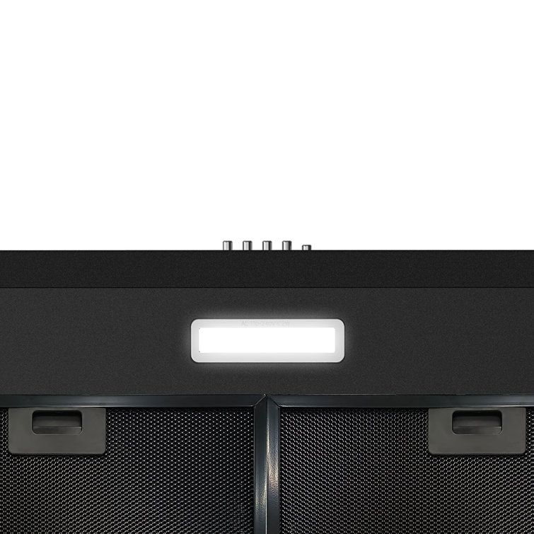 Streamline 30" Black Stainless Steel Under Cabinet Range Hood with LED Light
