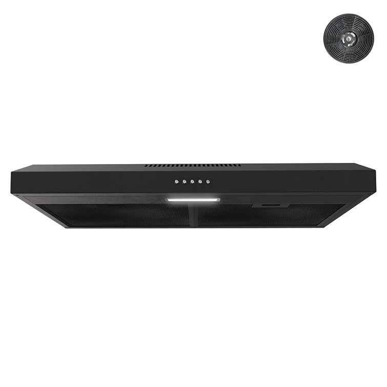 Streamline 30" Black Stainless Steel Convertible Under Cabinet Range Hood