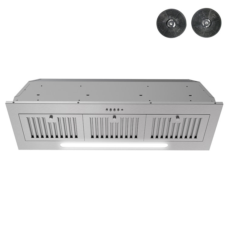 Streamline 36-Inch Stainless Steel Ductless Insert Range Hood with LED Light