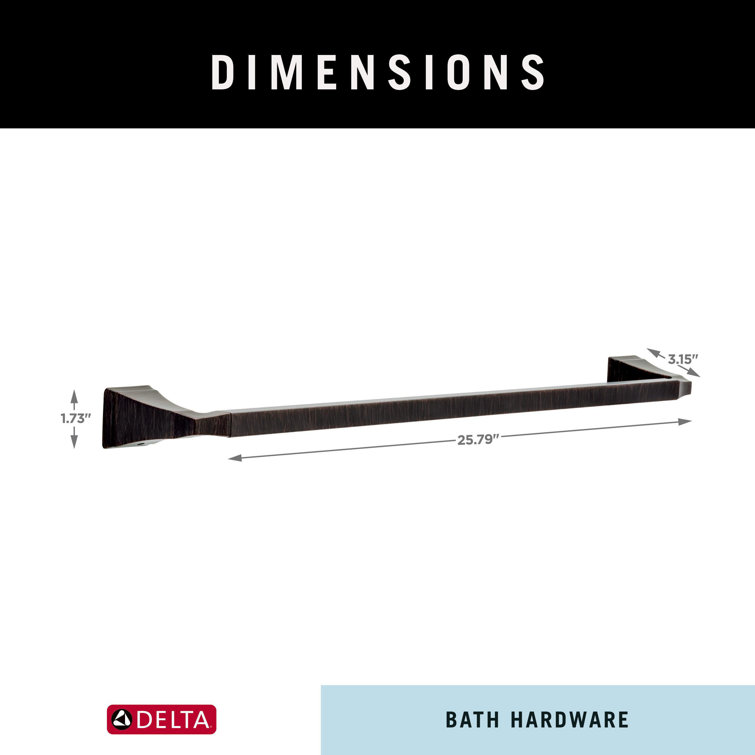 Venetian Bronze 25.75" Wall Mounted Towel Bar
