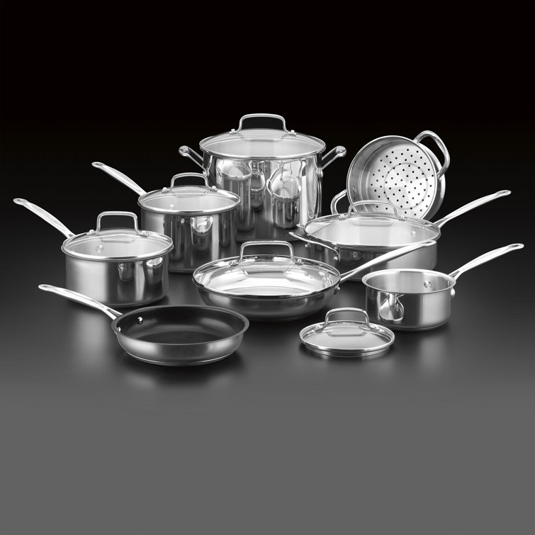Cuisinart 14-Piece Stainless Steel Non-Stick Cookware Set