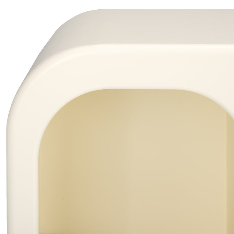 Noni Ivory MDF Console Table with Assorted Storage Compartments