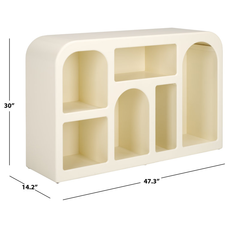 Noni Ivory MDF Console Table with Assorted Storage Compartments