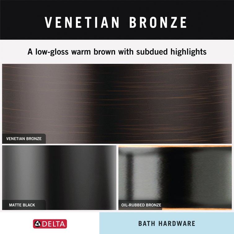 Venetian Bronze 24" Double Wall Mount Stainless Steel Towel Bar