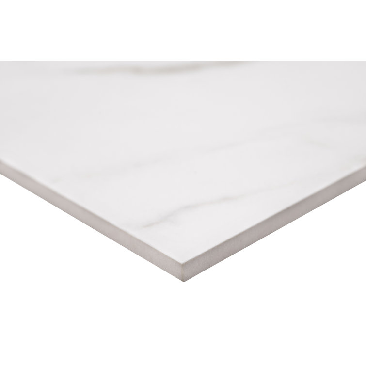 Calacatta Lucca 24" x 24" Polished Porcelain Marble Look Tile