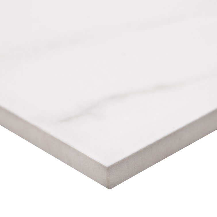 Calacatta Lucca 24" x 24" Polished Porcelain Marble Look Tile