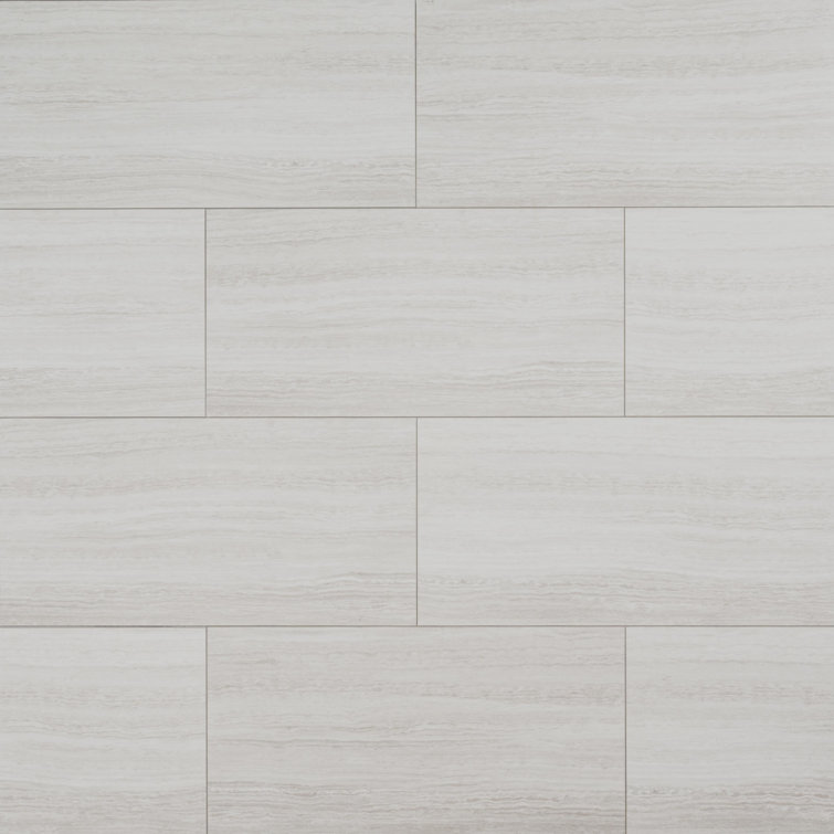 White Ocean Large Format Waterproof Vinyl Tile Flooring
