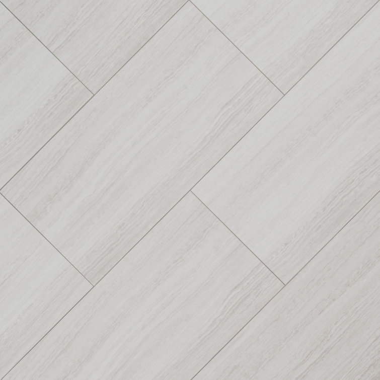 White Ocean Large Format Waterproof Vinyl Tile Flooring