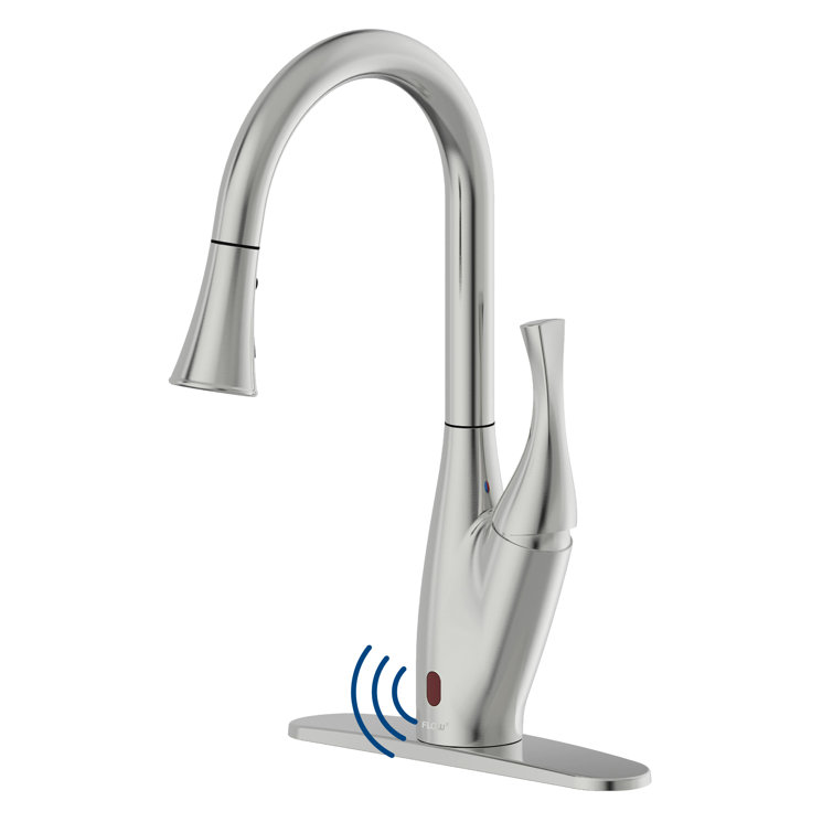 Brushed Nickel Pull-Down Kitchen Faucet with Spray