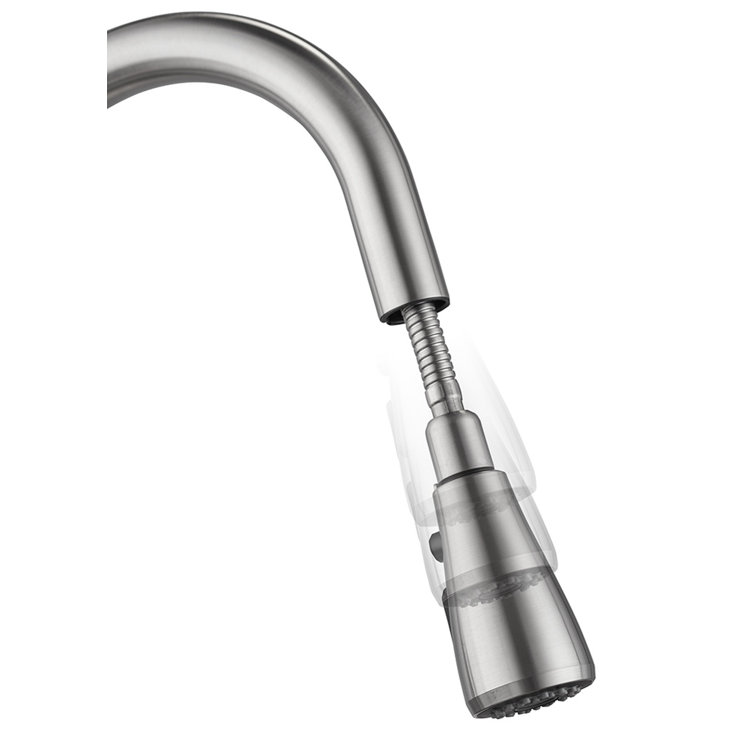 Stainless Steel Freestanding Utility Sink with Pull-Out Faucet