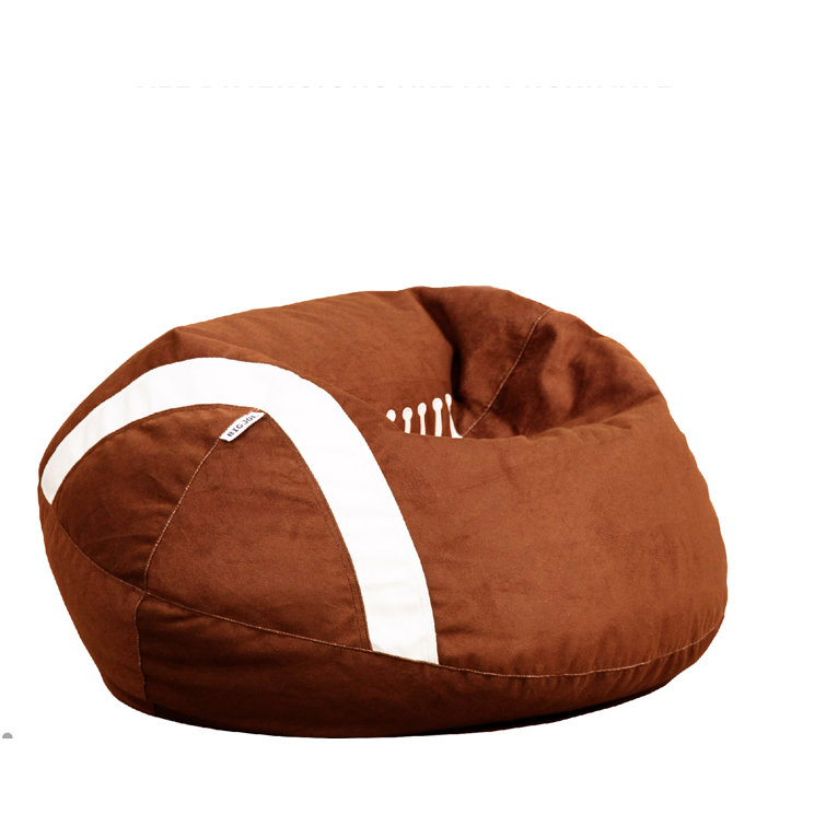 Football Plush Soft Polyester Bean Bag Chair with Removable Cover
