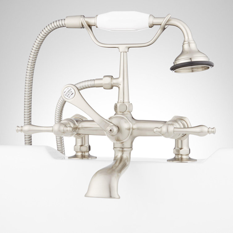 Polished Nickel Telephone Style Deck Mounted Roman Tub Faucet
