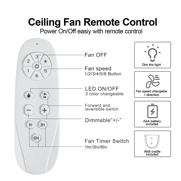 Modern 60'' Black and Gold Ceiling Fan with LED Light and Remote