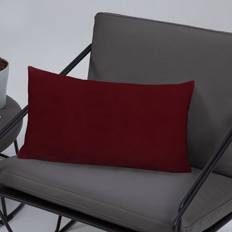 Wine Red 20" x 20" Velvet Throw Pillow Covers Set