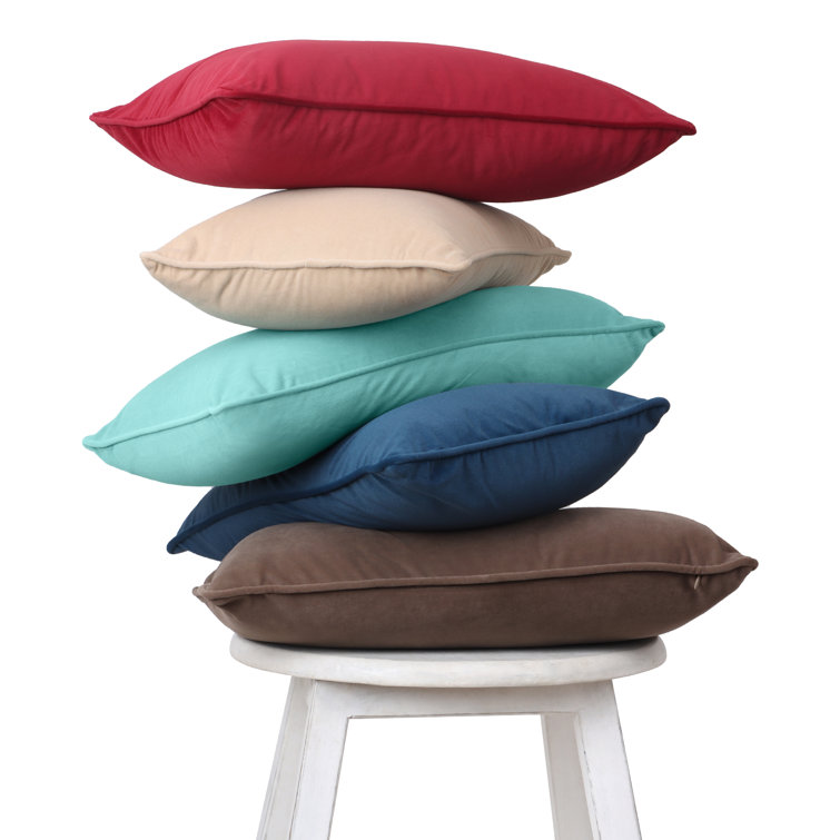 Aqua Blue 20" x 20" Velvet Throw Pillow Covers Set