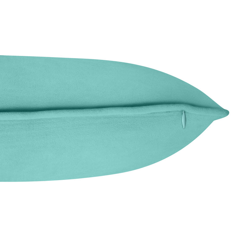 Aqua Blue 20" x 20" Velvet Throw Pillow Covers Set