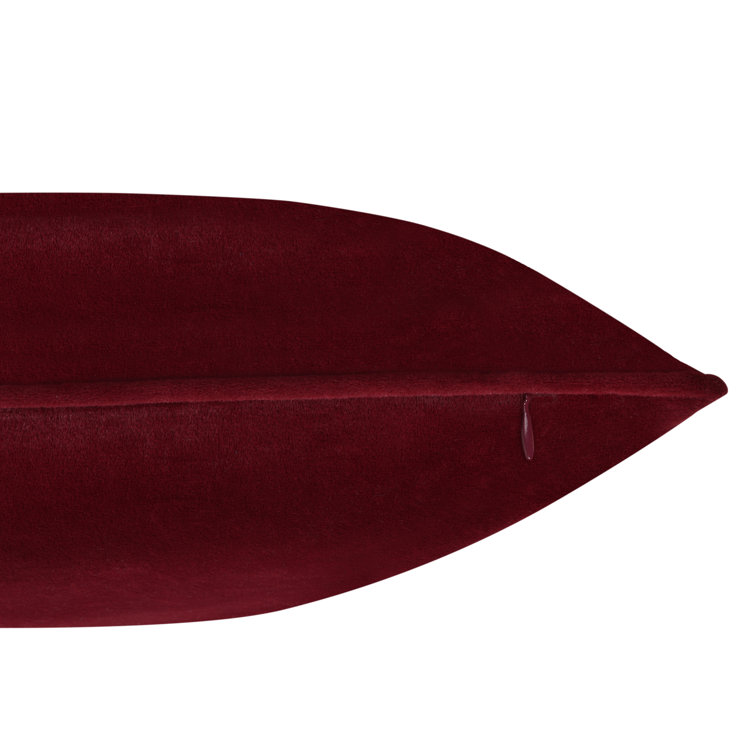 Wine Red 20" x 20" Velvet Throw Pillow Covers Set