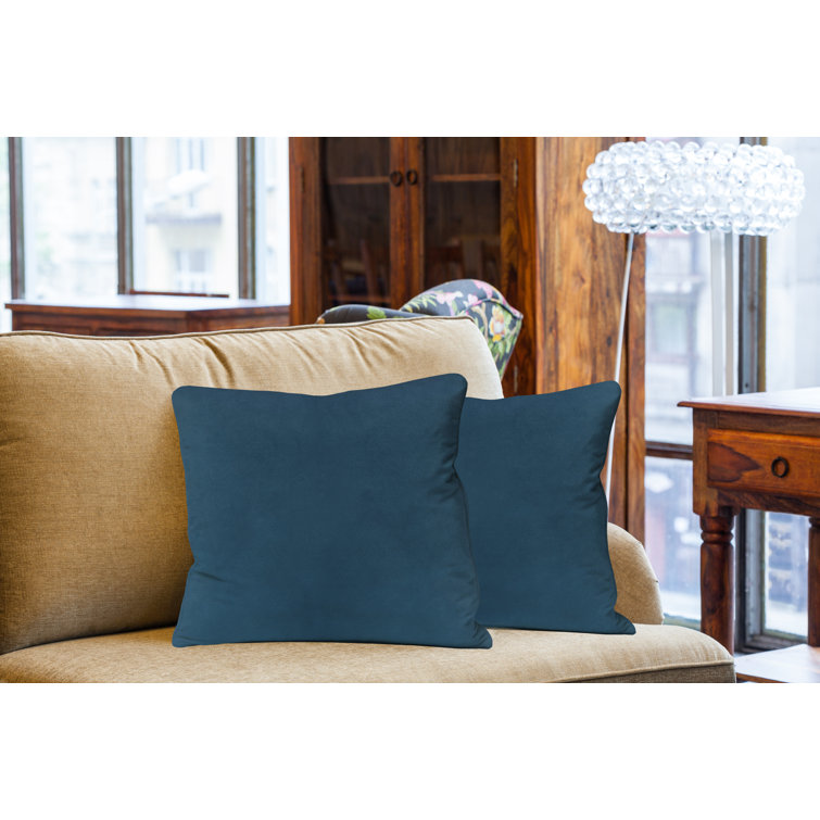 Cocoa Velvet 18" x 18" Decorative Pillow Covers with Hidden Zipper