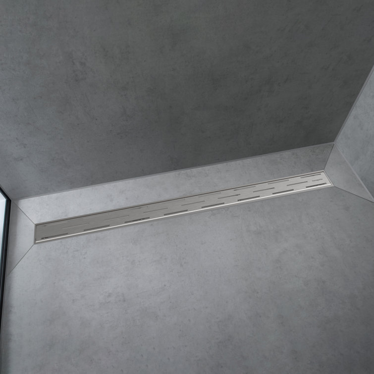 Brushed Stainless Steel 47 1/4" Linear Shower Drain