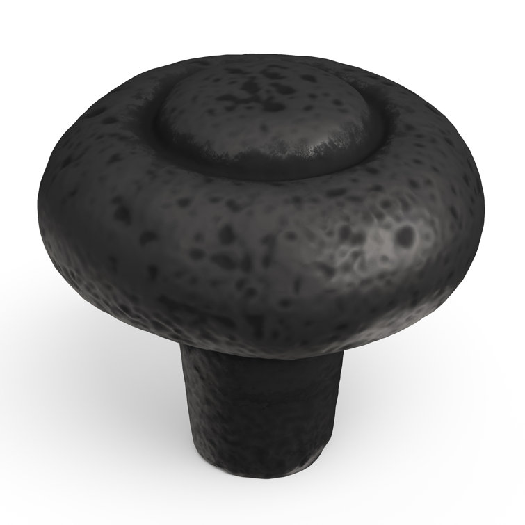 Matte Black Iron Round Cabinet Knob 10-Pack