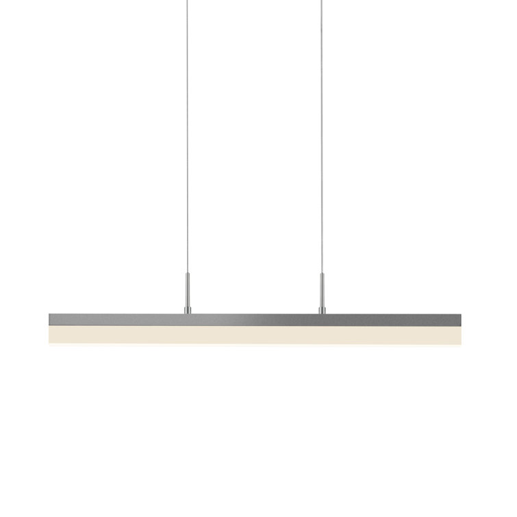 Stiletto Bright Satin Aluminum LED Kitchen Island Pendant