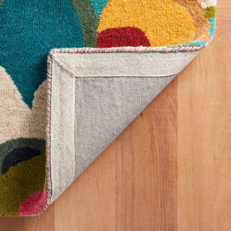 Handmade Multicolor Wool Tufted Rectangular Rug 3x5