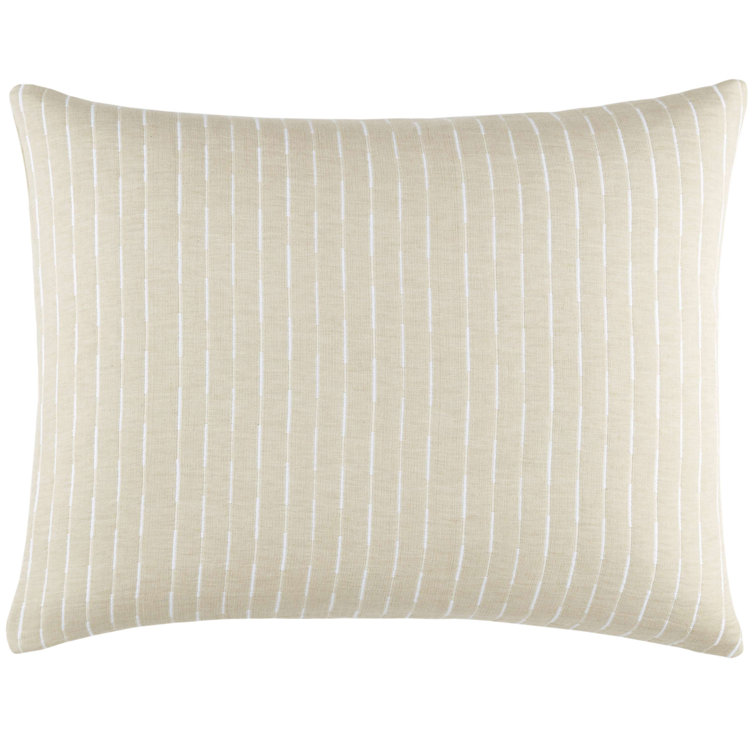 Natural Ivory Cotton Standard Sham with Zipper Closure