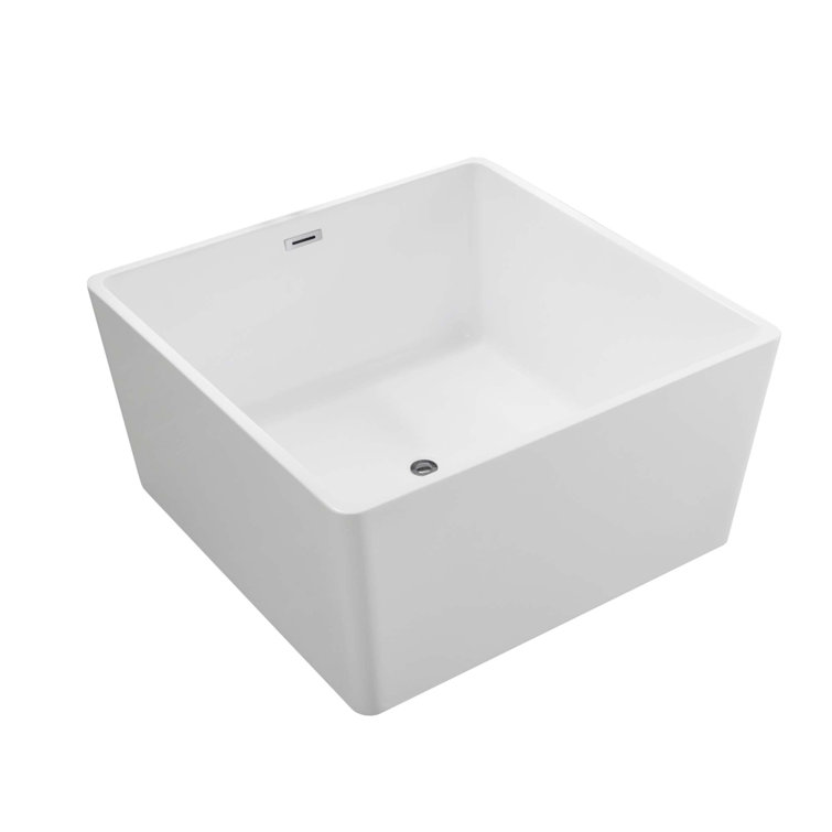 Bologna 47.2'' Glossy White Freestanding Acrylic Soaking Tub