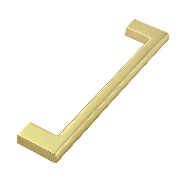 Vail 10-inch Polished Gold Rectangular Bar Pull